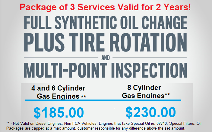 2 Year / 3 Oil Change and Rotation Package Deal